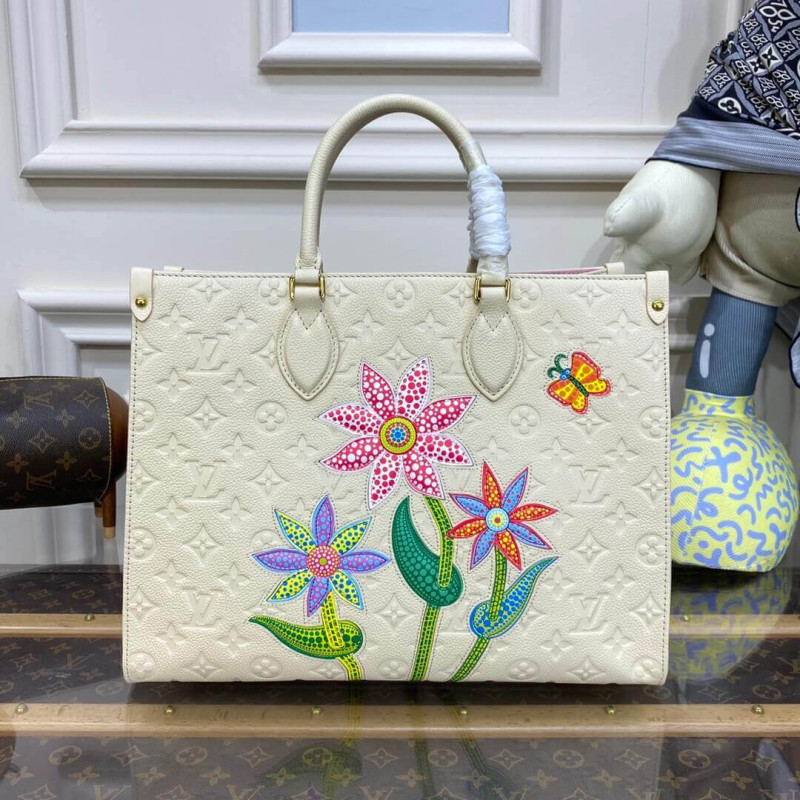 LV x YK OnTheGo MM with Flower Marquetry M46416