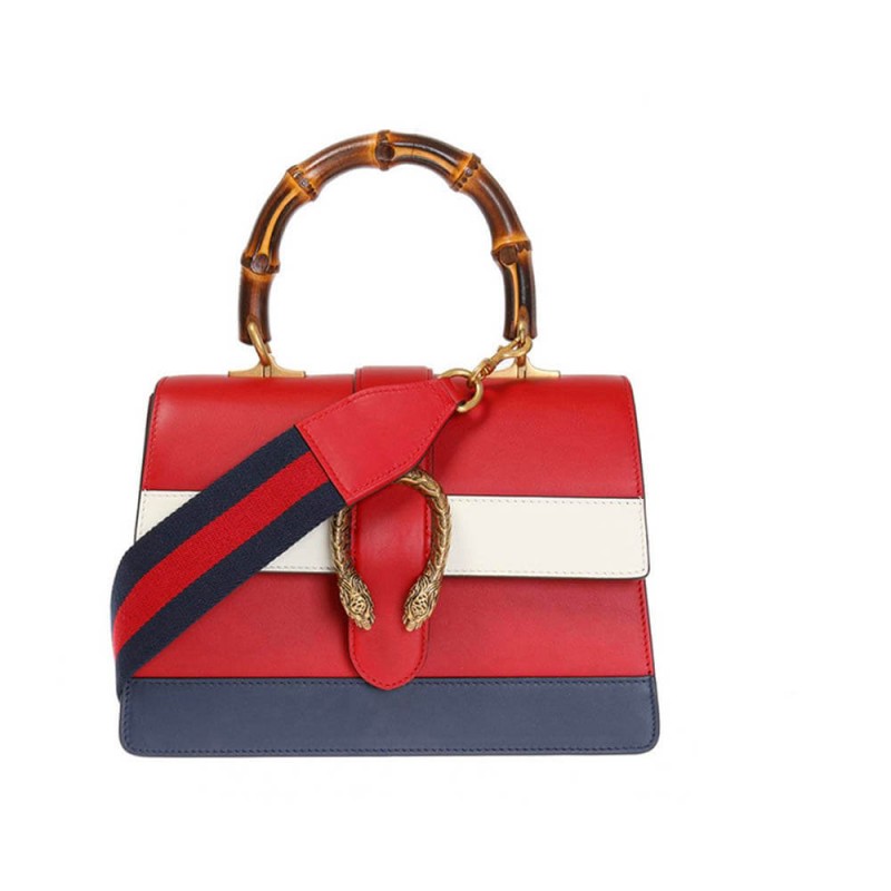 Gucci Dionysus Medium Top Handle Bag 448075 Red/White/Blue