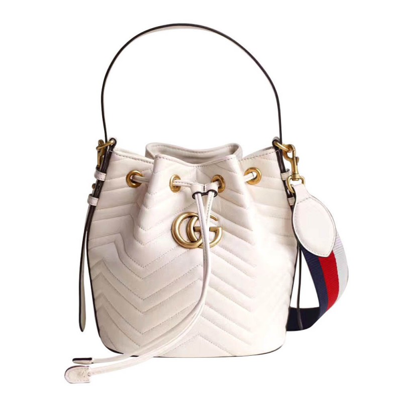 Gucci GG Marmont Quilted Leather Bucket Bag 476674