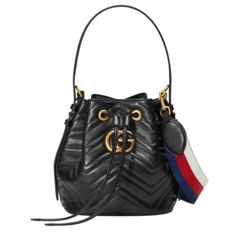 Gucci GG Marmont Quilted Leather Bucket Bag 476674