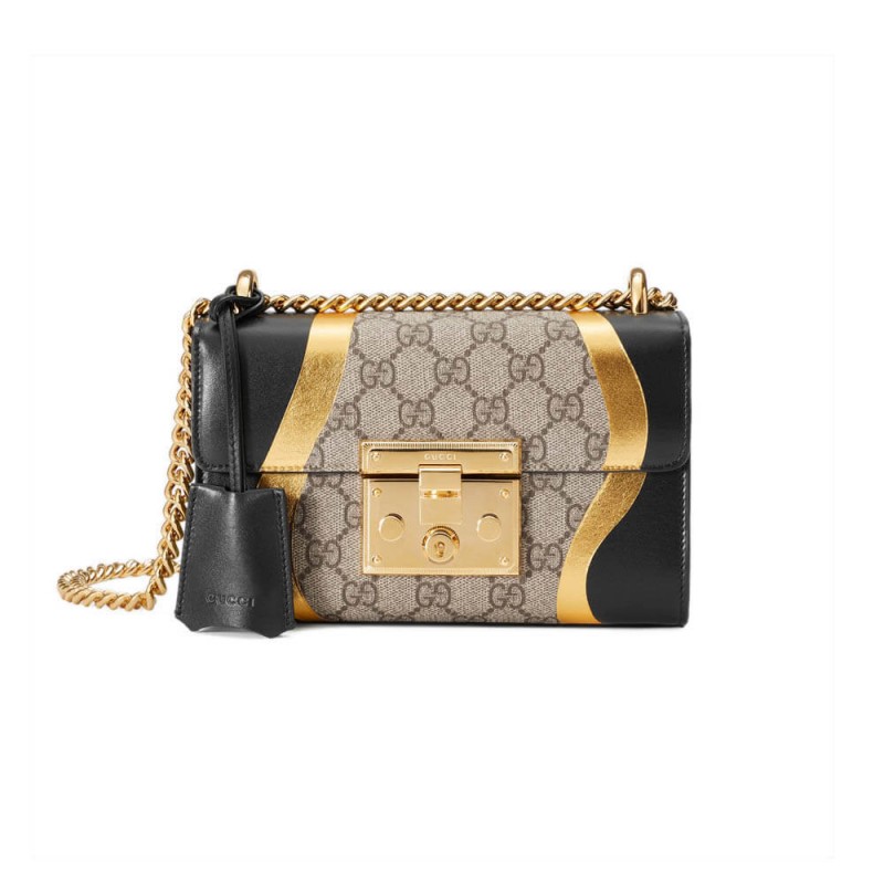 Gucci Padlock Small GG Shoulder Bag 432182 Black