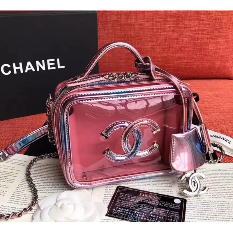 Chanel Vanity Case In Multicolour PVC A93343 Pink