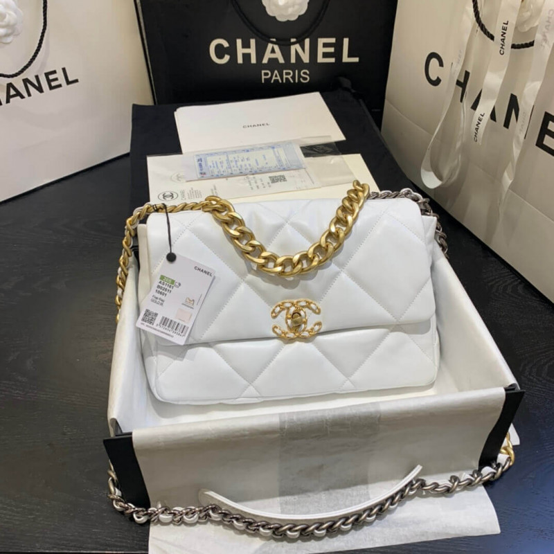 Chanel 19 Large Lambskin Flap Bag AS1161