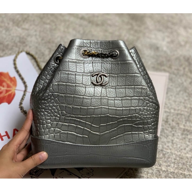Chanel Crocodile Leather Backpack A94485