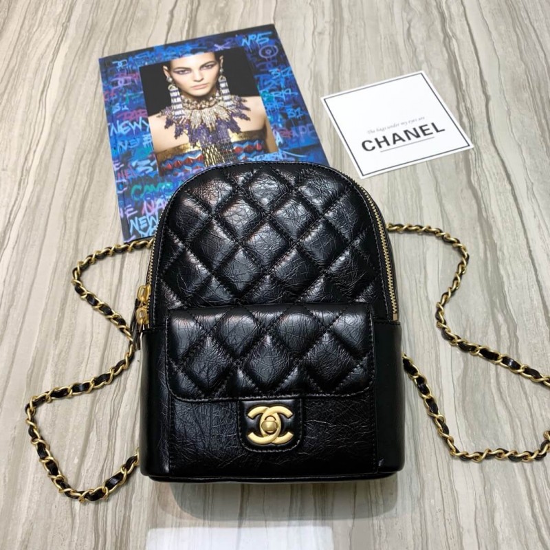 Chanel Waxy Calfskin CC Day Backpack Bag AS8866
