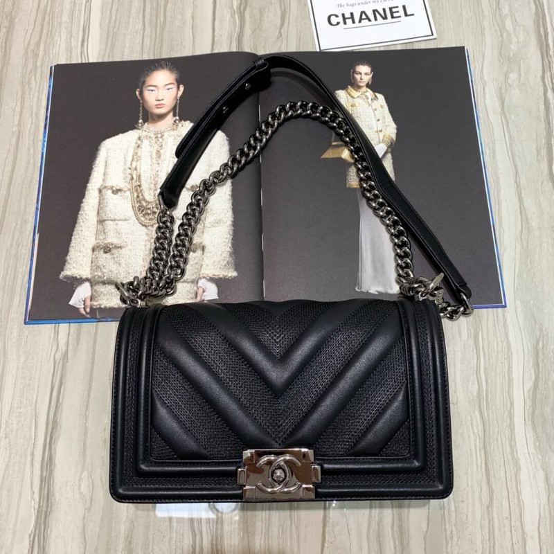 Chanel Calfskin Boy Chanel Handbag A67086