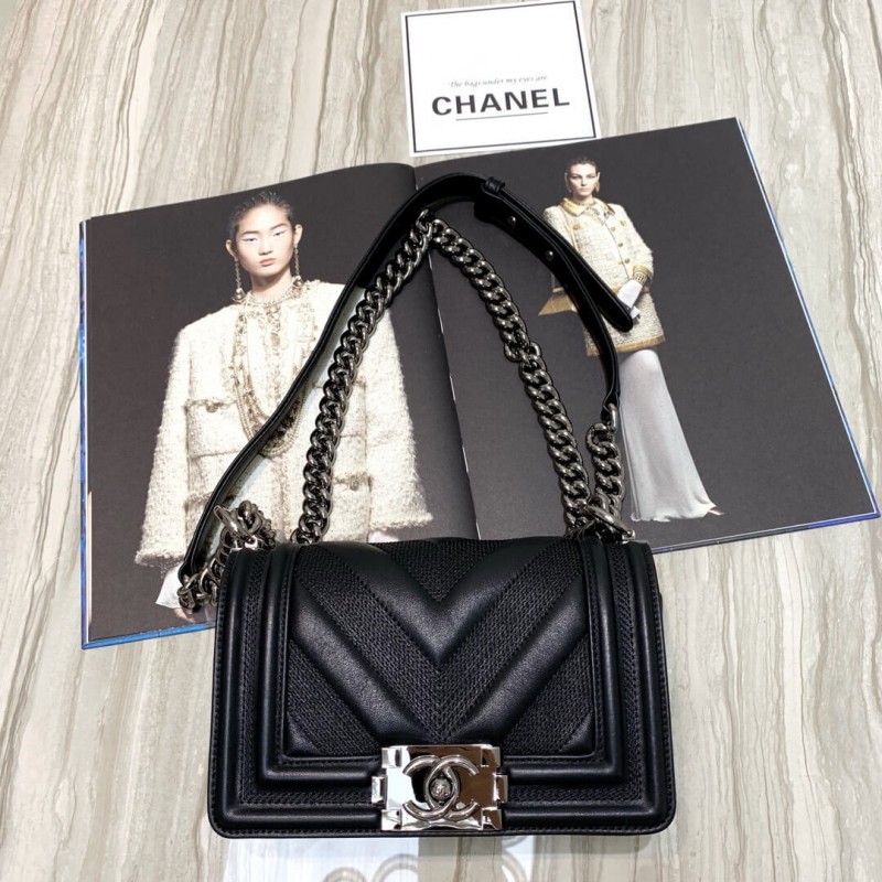 Chanel Calfskin Small Boy Chanel Handbag A67085