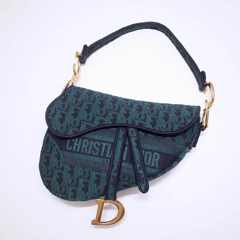Christian Dior Saddle Denim Canvas Bag M0446