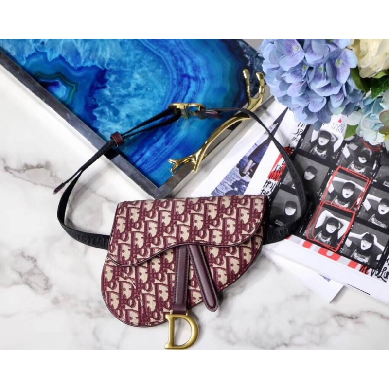 Christian Dior Mini Oblique Saddle Bag M0447