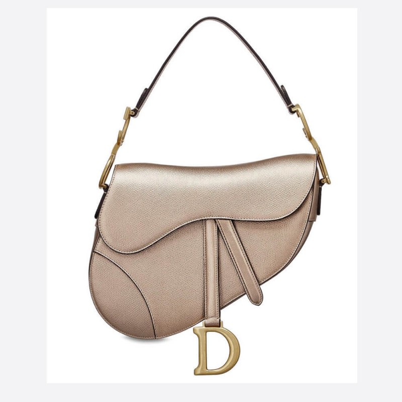 Christian Dior Grained Calfskin Saddle Bag M0446