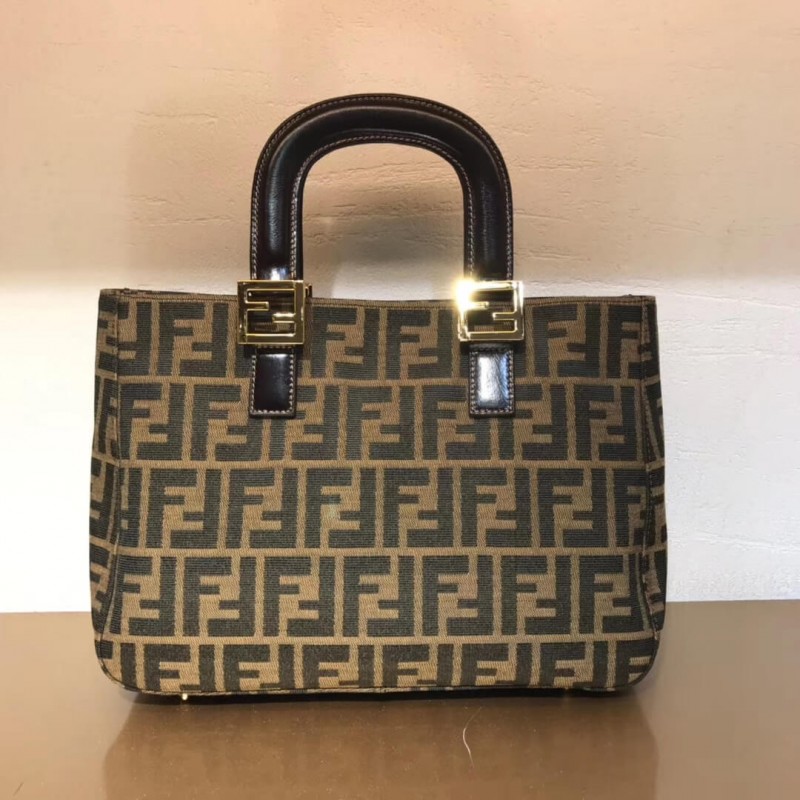 Fendi Vintage Mamma Baguette Zucca Tote F03