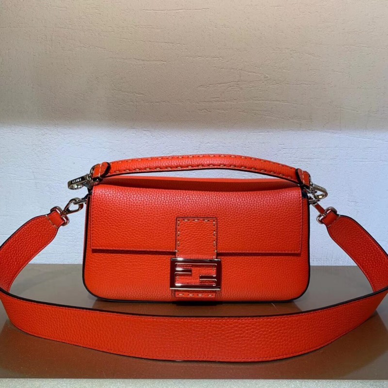 Fendi Grained Calfskin Baguette Bag 8BR600