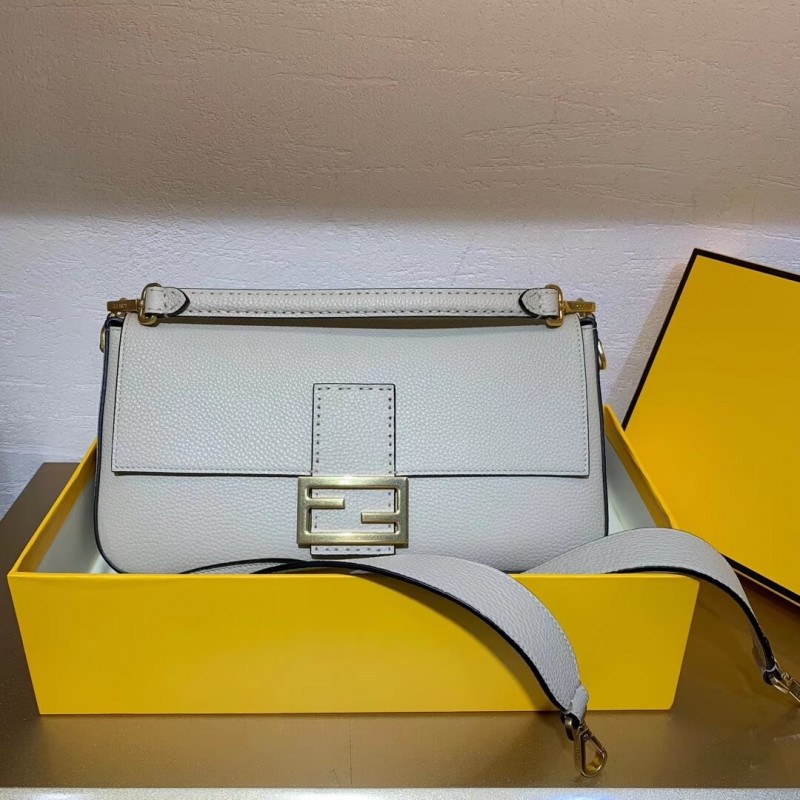 Fendi Grained Calfskin Baguette Large Bag 8BR771