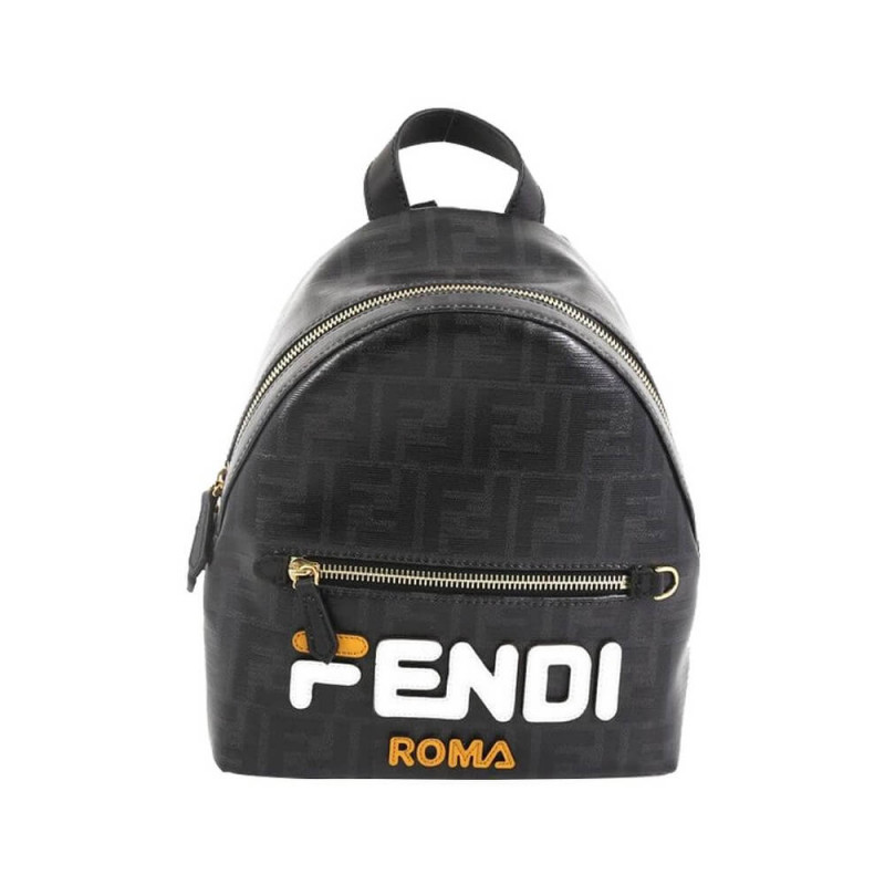 Fendi Mania Logo Zucca Coated Canvas Backpack 8BZ038