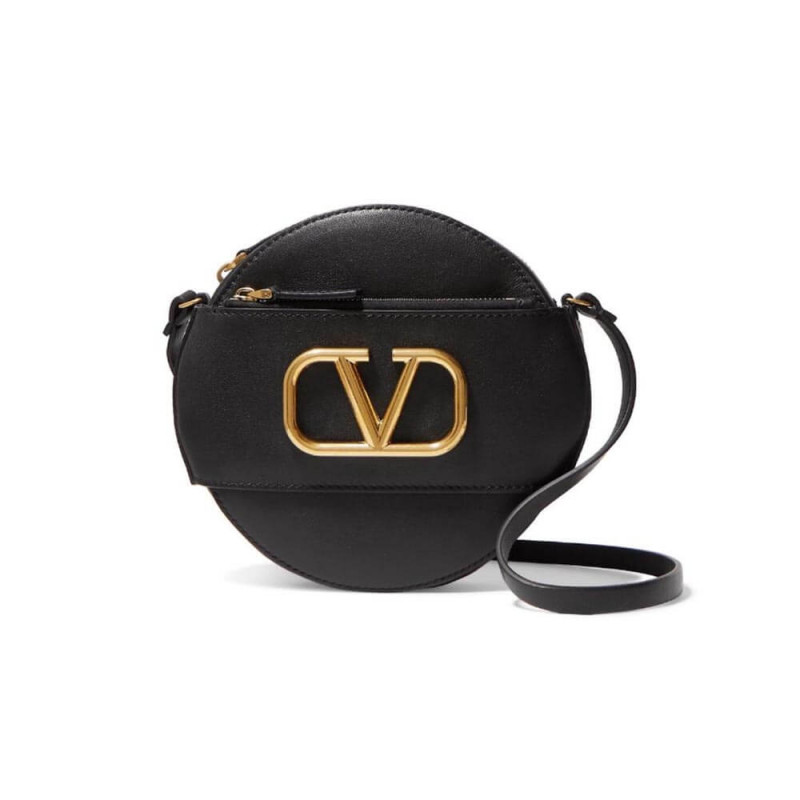 Valentino &#039;VLOGO&#039; Leather Round Crossbody Bag A0088