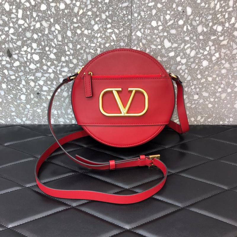 Valentino &#039;VLOGO&#039; Leather Round Crossbody Bag A0088