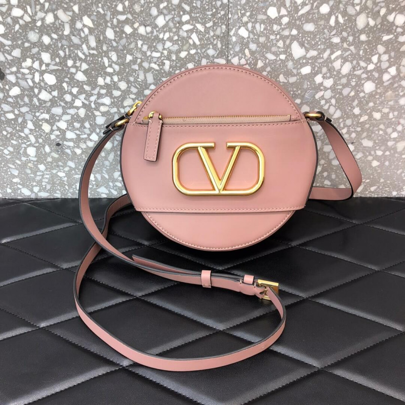 Valentino &#039;VLOGO&#039; Leather Round Crossbody Bag A0088