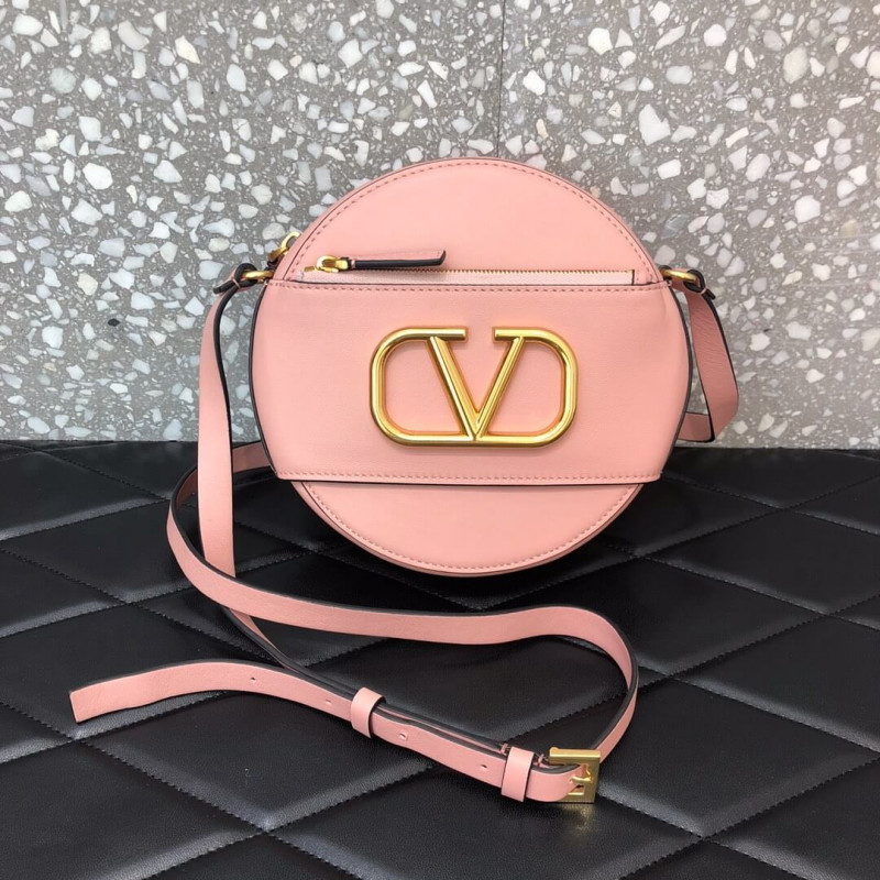 Valentino &#039;VLOGO&#039; Leather Round Crossbody Bag A0088