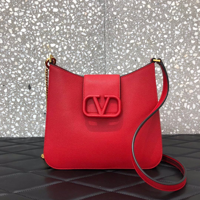 Valentino V-Sling Small Grained-Leather Shoulder Bag 0017