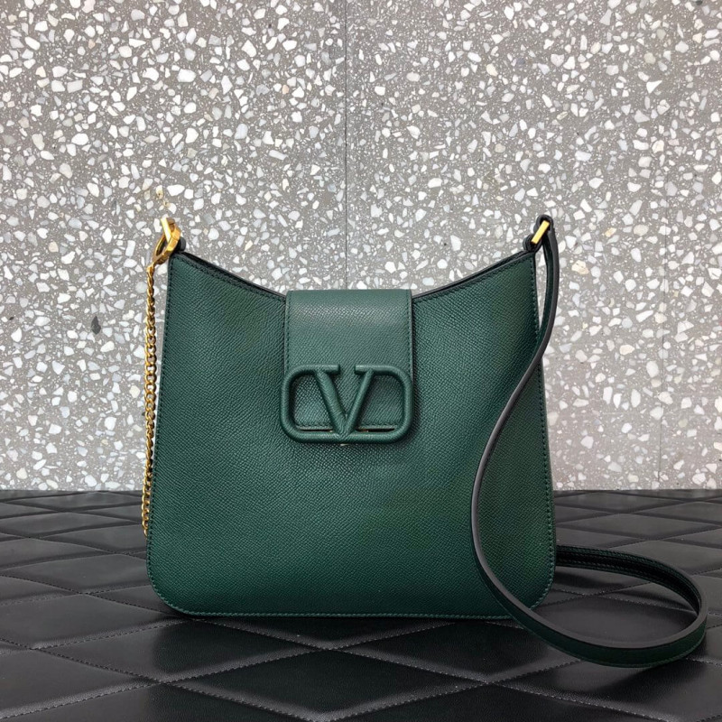 Valentino V-Sling Small Grained-Leather Shoulder Bag 0017