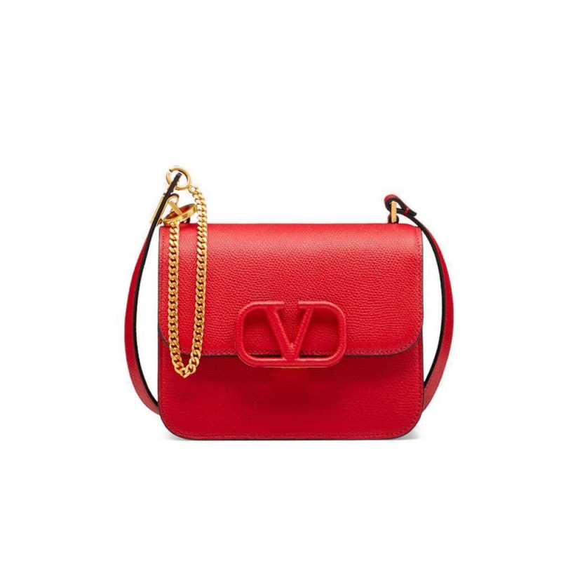 Valentino Small Vsling Shiny Calfskin Shoulder Bag 0021