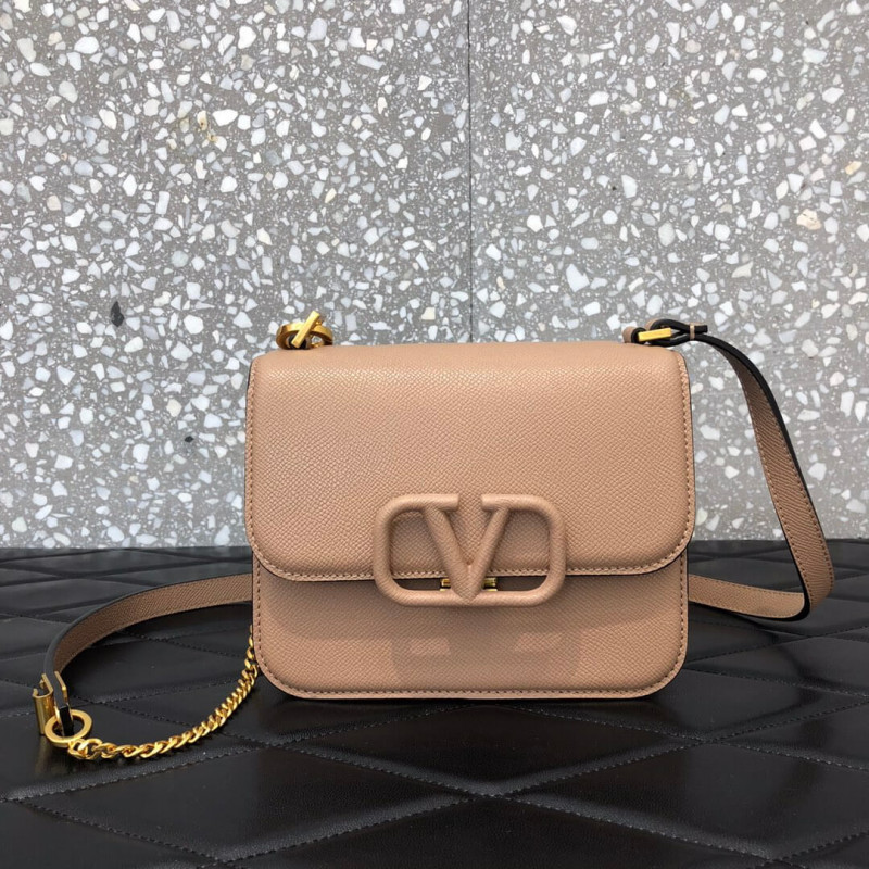 Valentino Small Vsling Shiny Calfskin Shoulder Bag 0021