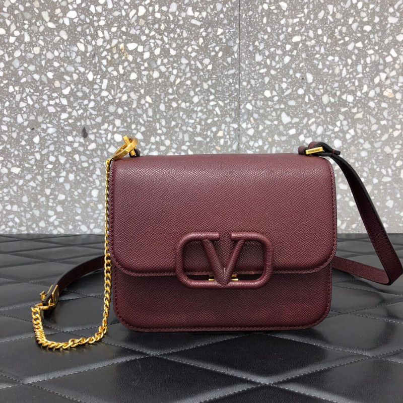 Valentino Small Vsling Shiny Calfskin Shoulder Bag 0021