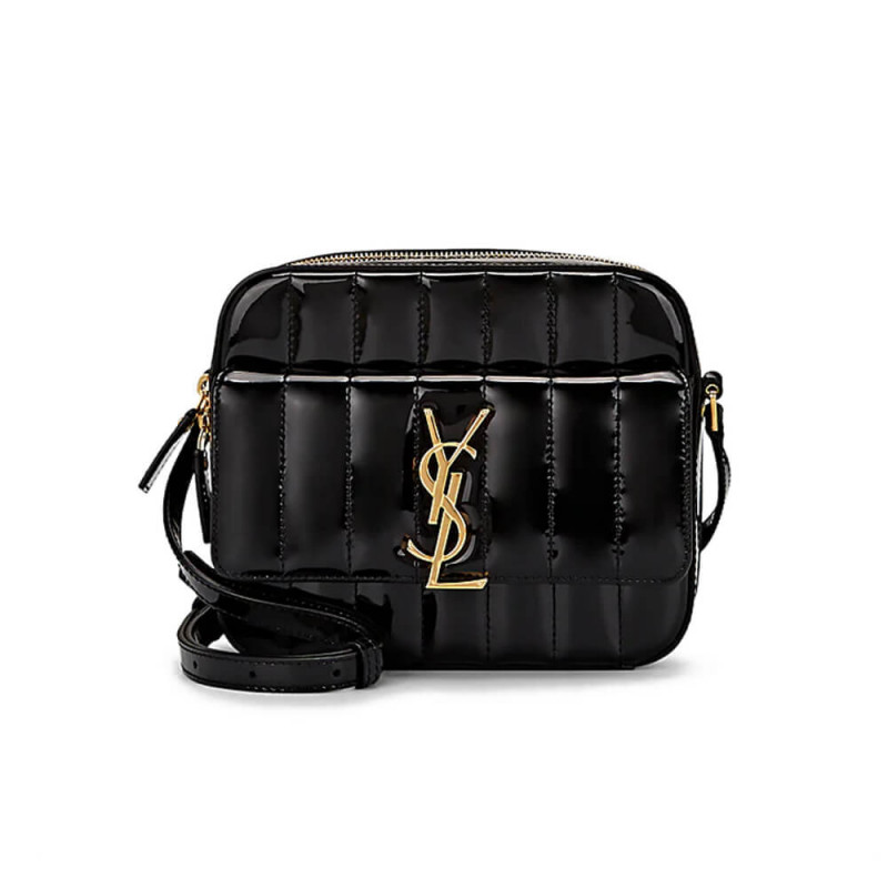 Saint Laurent Monogram Vicky Patent Leather Camera Bag 555052