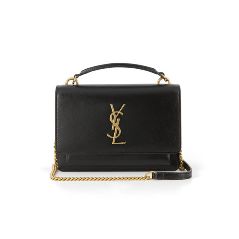 Saint Laurent Sunset Chain Wallet In Smooth Leather 533026