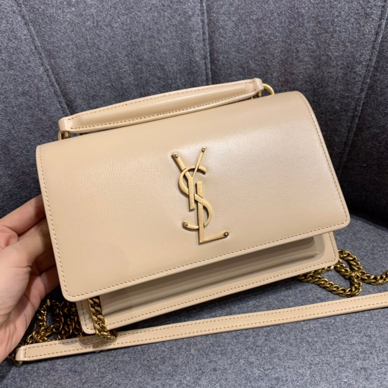 Saint Laurent Sunset Chain Wallet In Smooth Leather 533026