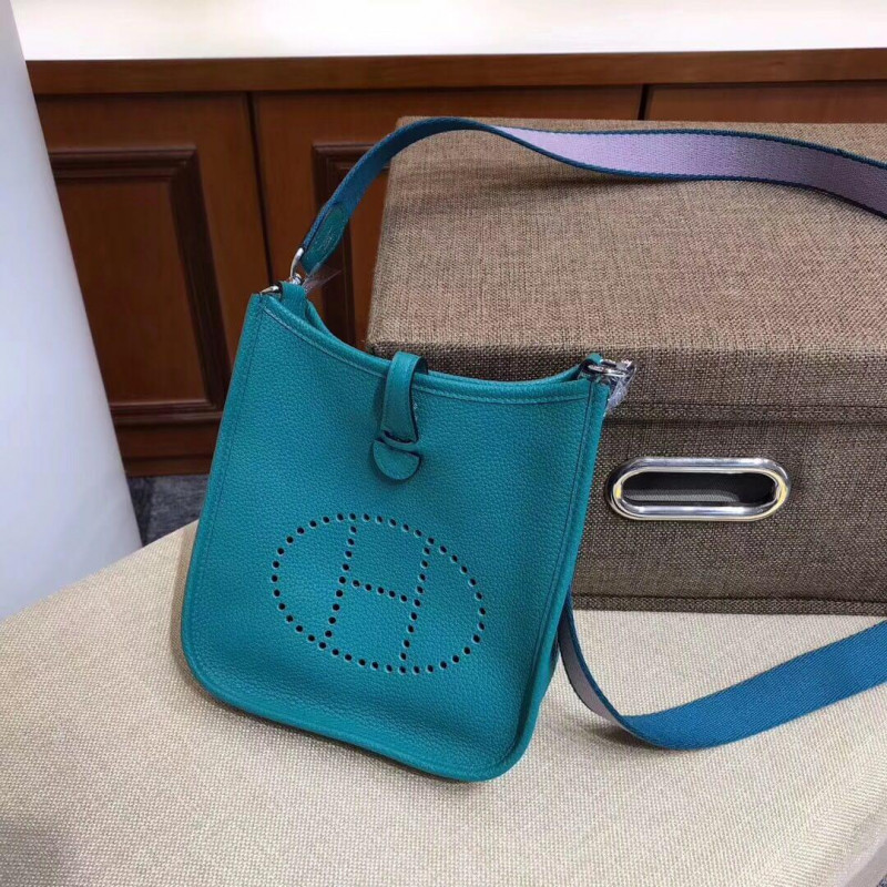 Hermes Mini Evelyne Bag in Togo Leather 17cm