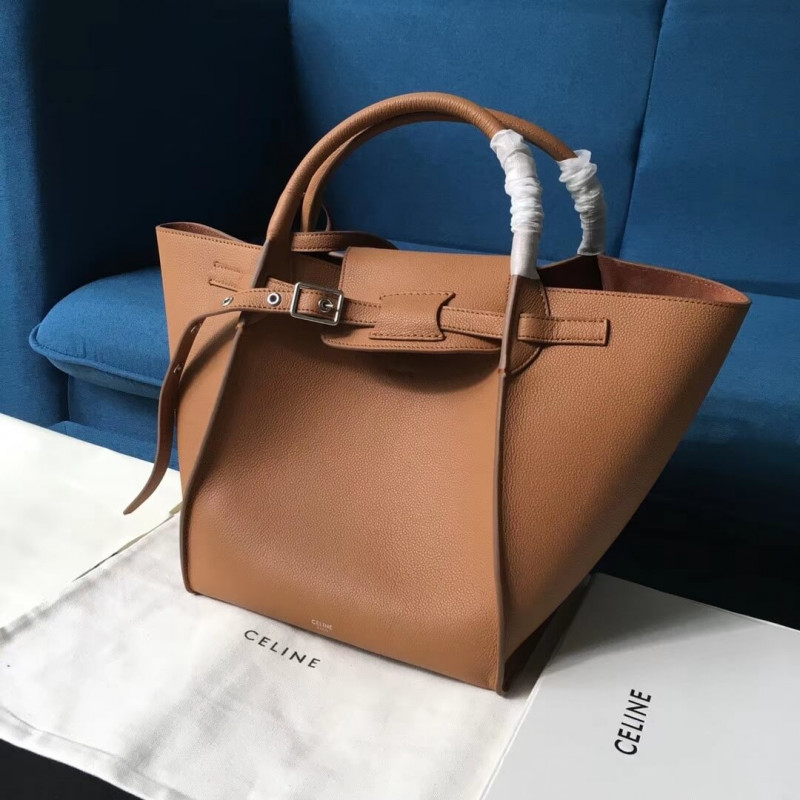 Celine Small Big Bag With Long Strap In Supple Grained Calfskin 189313