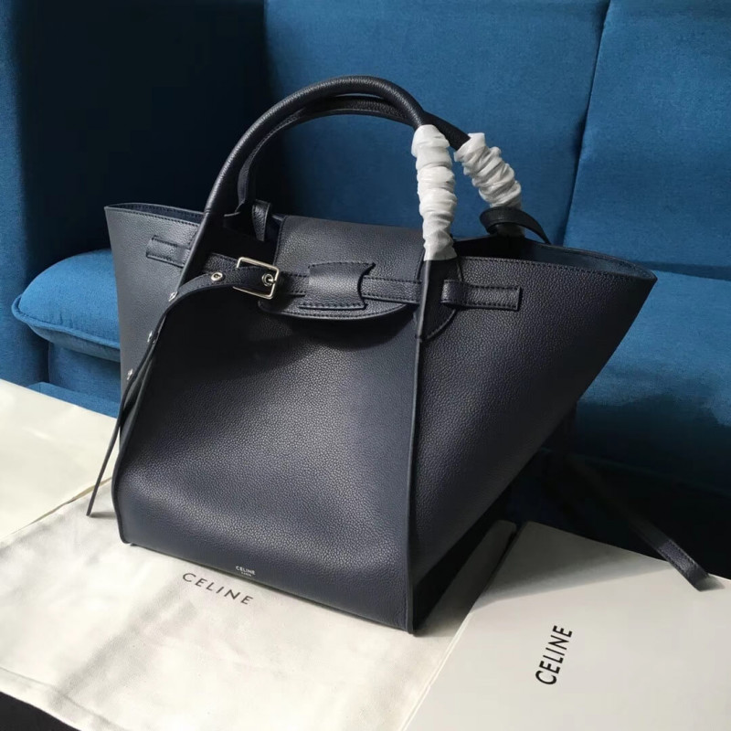 Celine Small Big Bag With Long Strap In Supple Grained Calfskin 189313