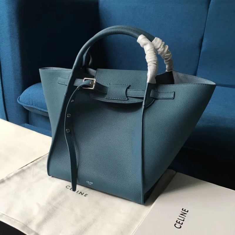 Celine Small Big Bag With Long Strap In Supple Grained Calfskin 189313