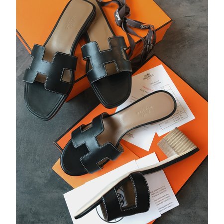 Hermes H slippers series