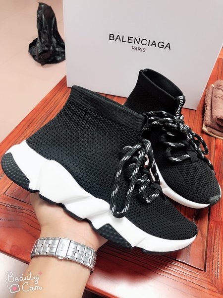 Balenciaga Lace-up socks shoes PU+TPU outsole 1