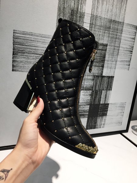 Chanel studded ankle boots