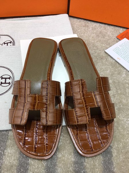 Hermes H series classic slippers