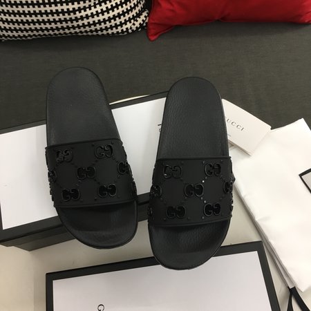 Gucci Hollow Logo slippers