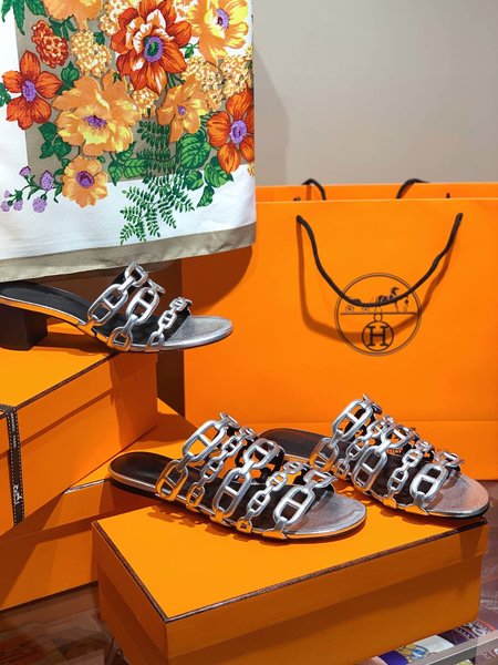 Hermes Chain slippers