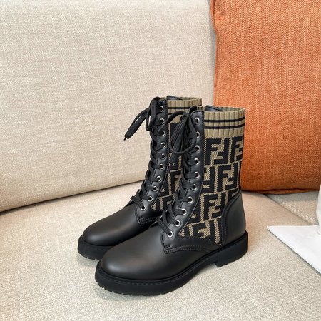 Fendi lace up socks martin boots