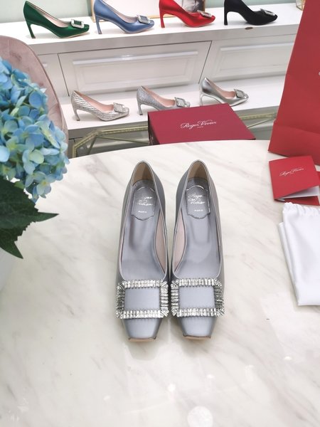 Roger Vivier diamond buckle high heels