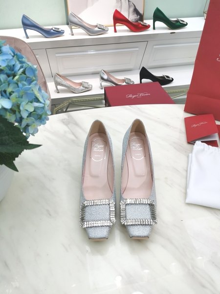 Roger Vivier diamond buckle high heels