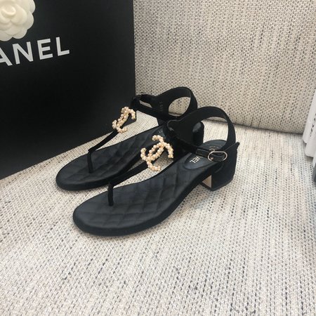 Chanel Classic Flip Flops with Symphony Pearl Buckle