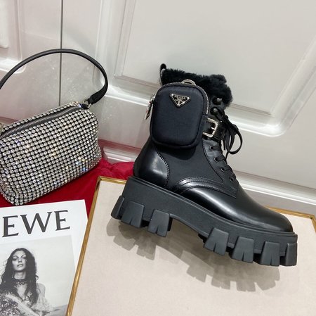 Prada platform ankle boots