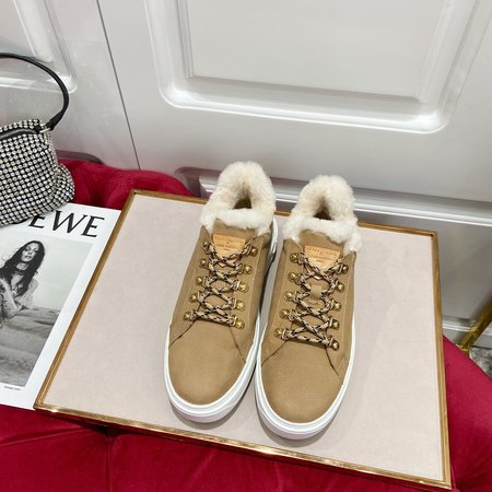 Louis Vuitton Fleece footsteps fleece lining flat shoes