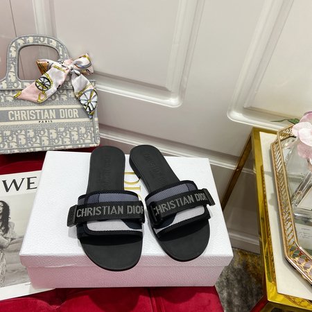 Dior D Animal web slippers