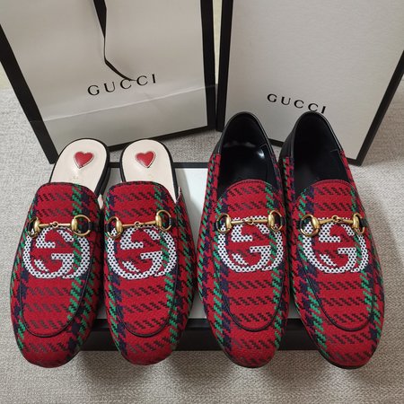 Gucci Embroidered GG slippers