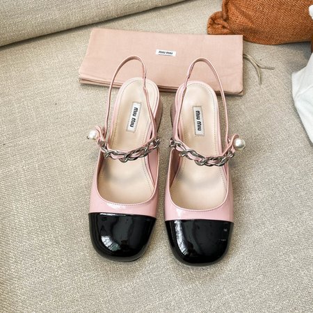 Miu Miu Pearl Chain Mary Janes