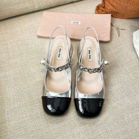 Miu Miu Pearl Chain Mary Janes